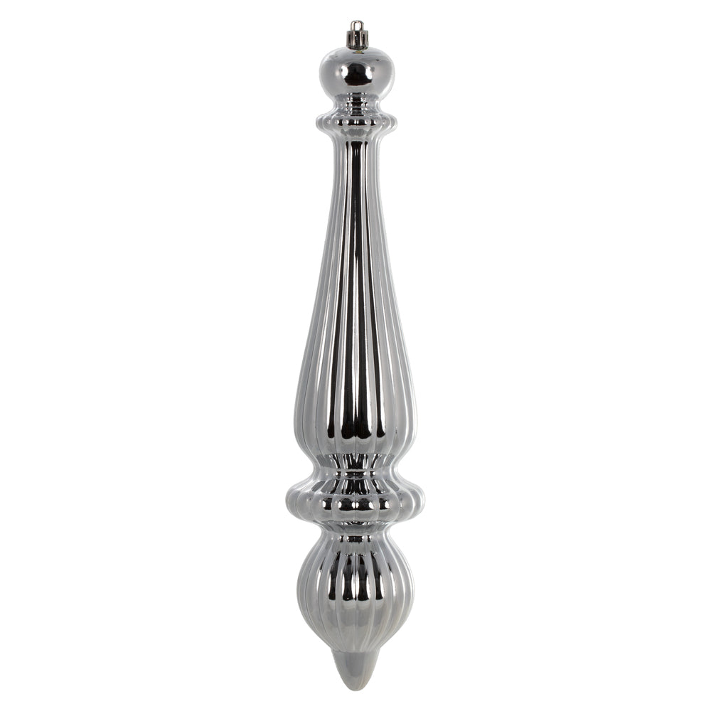 14" -- Limestone Shiny -- Finial Drop Ornament (Pack of 2) by Vickerman®