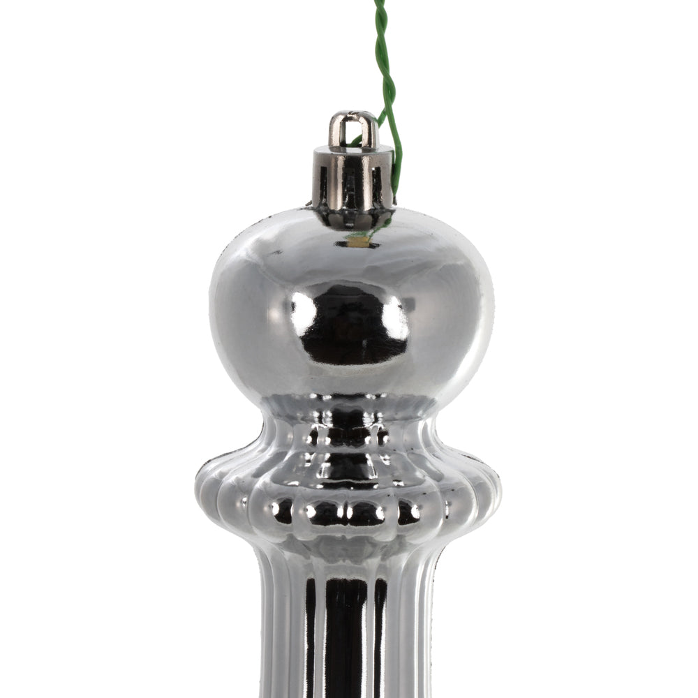 14" -- Limestone Shiny -- Finial Drop Ornament (Pack of 2) by Vickerman®