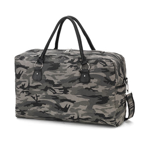 Travel Bag - Black & Grey Camo