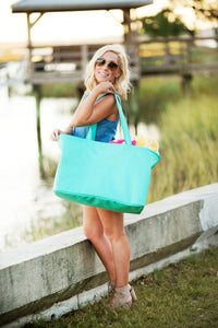 Ultimate Tote / Beach Carry All Bag - Mint Color