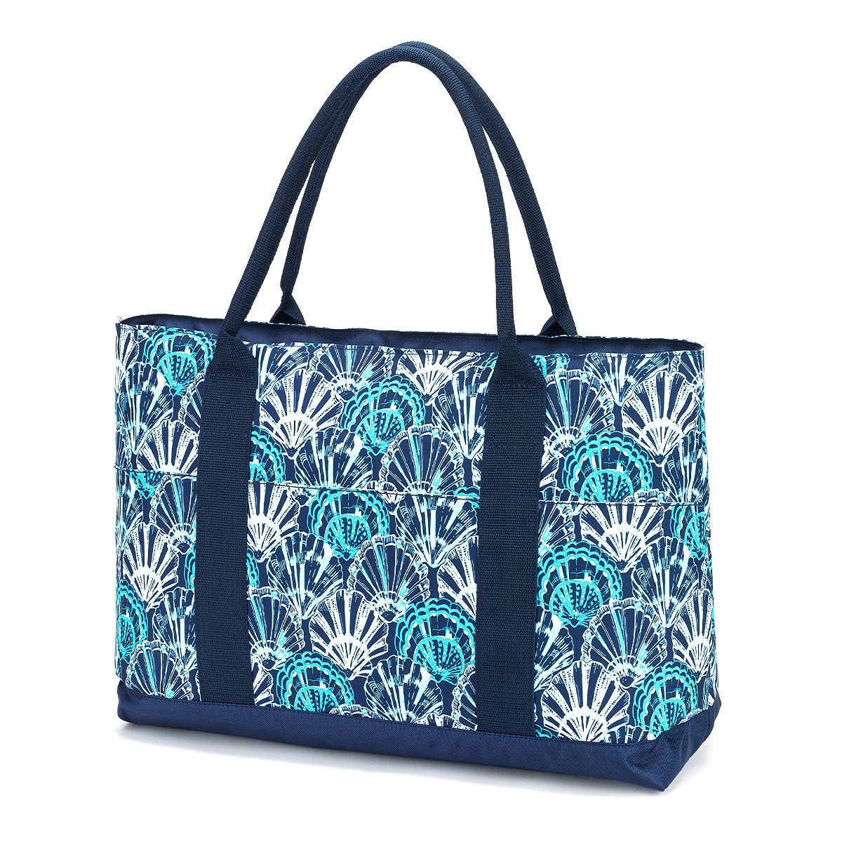 Cooler Tote --- Blue & Navy Shells