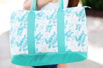 Load image into Gallery viewer, Cooler Tote --- Blue &amp; Green Turtles
