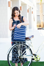 Load image into Gallery viewer, Cooler Backpack --- Navy Stripes
