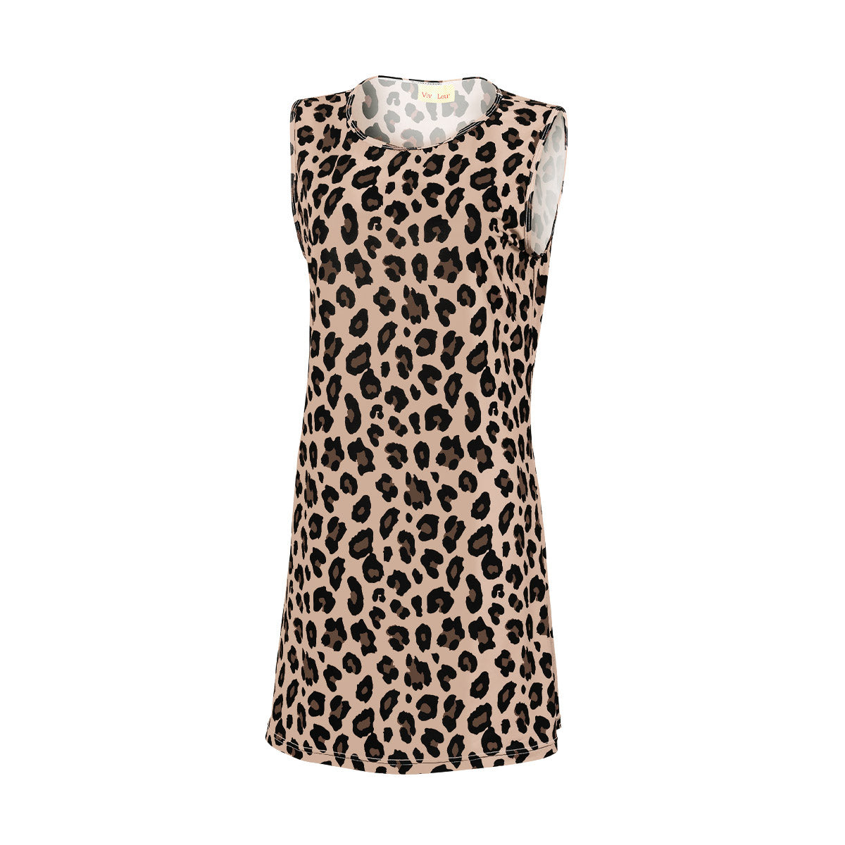 Sleeveless Summer Women's Dress - Leopard / Animal Print Design