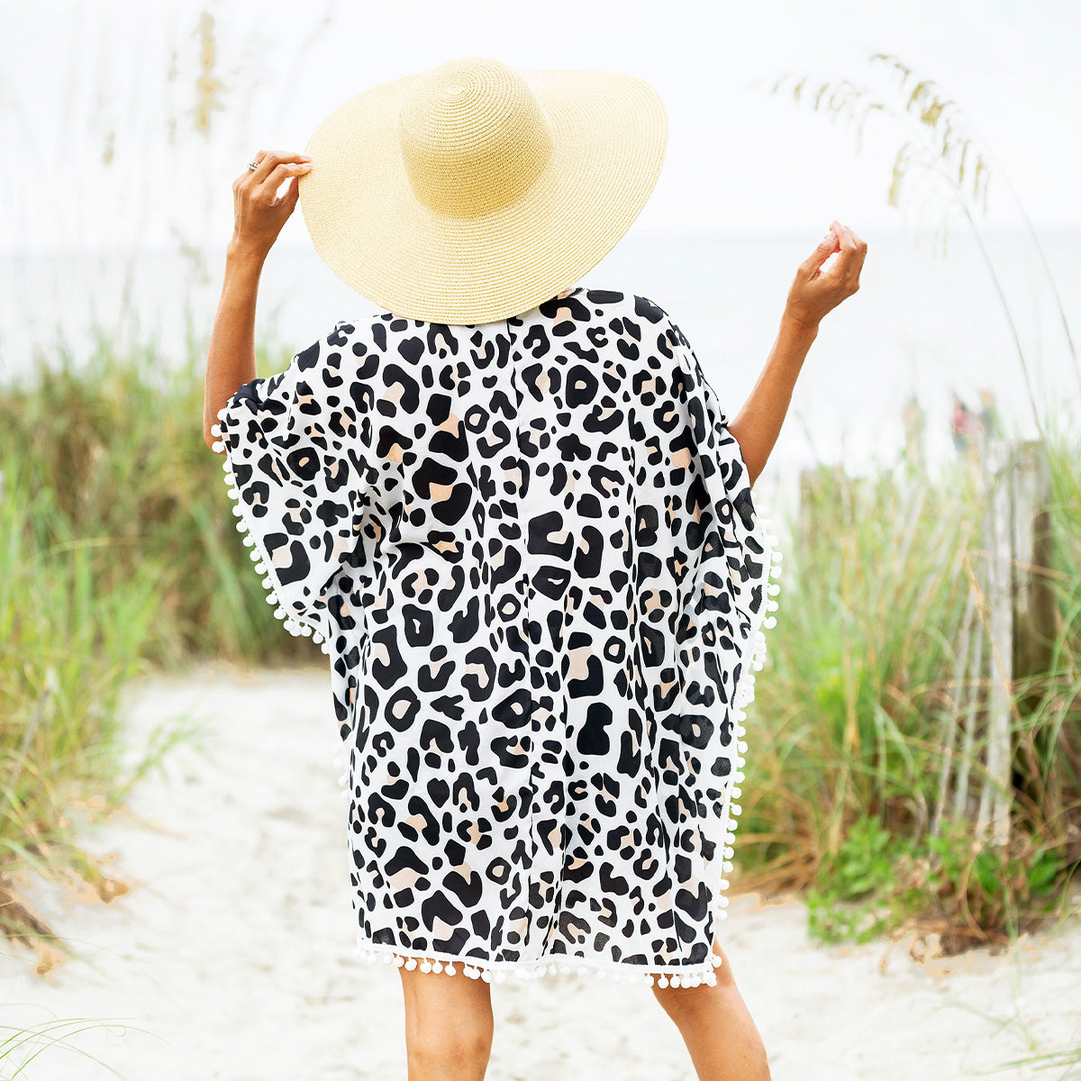 Women's Beach Pom-Pom Cover Up --- Catwalk Design