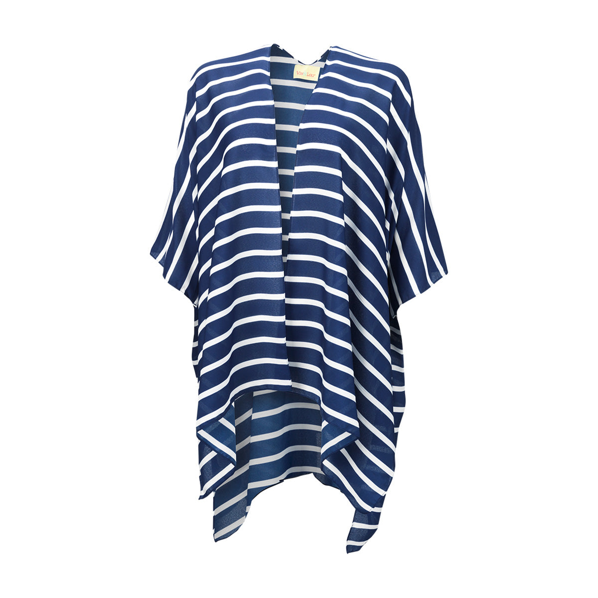 Women's Top --- White & Navy Stripes