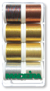 Assortment Metallic Brilliant  -- Machine Embroidery Threads -- Gift Box, 8 units (#40 Weight, Ref. MA8009) by MADEIRA®