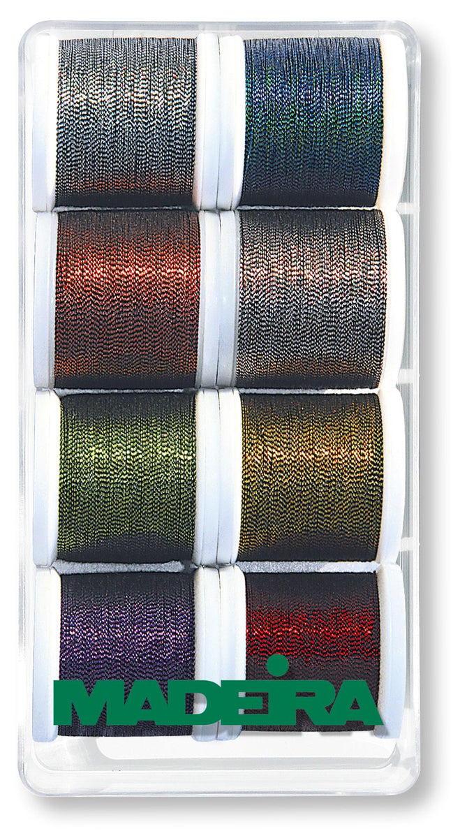 Assortment Metallic Soft -- Machine Embroidery Threads -- Gift Box, 8 ...