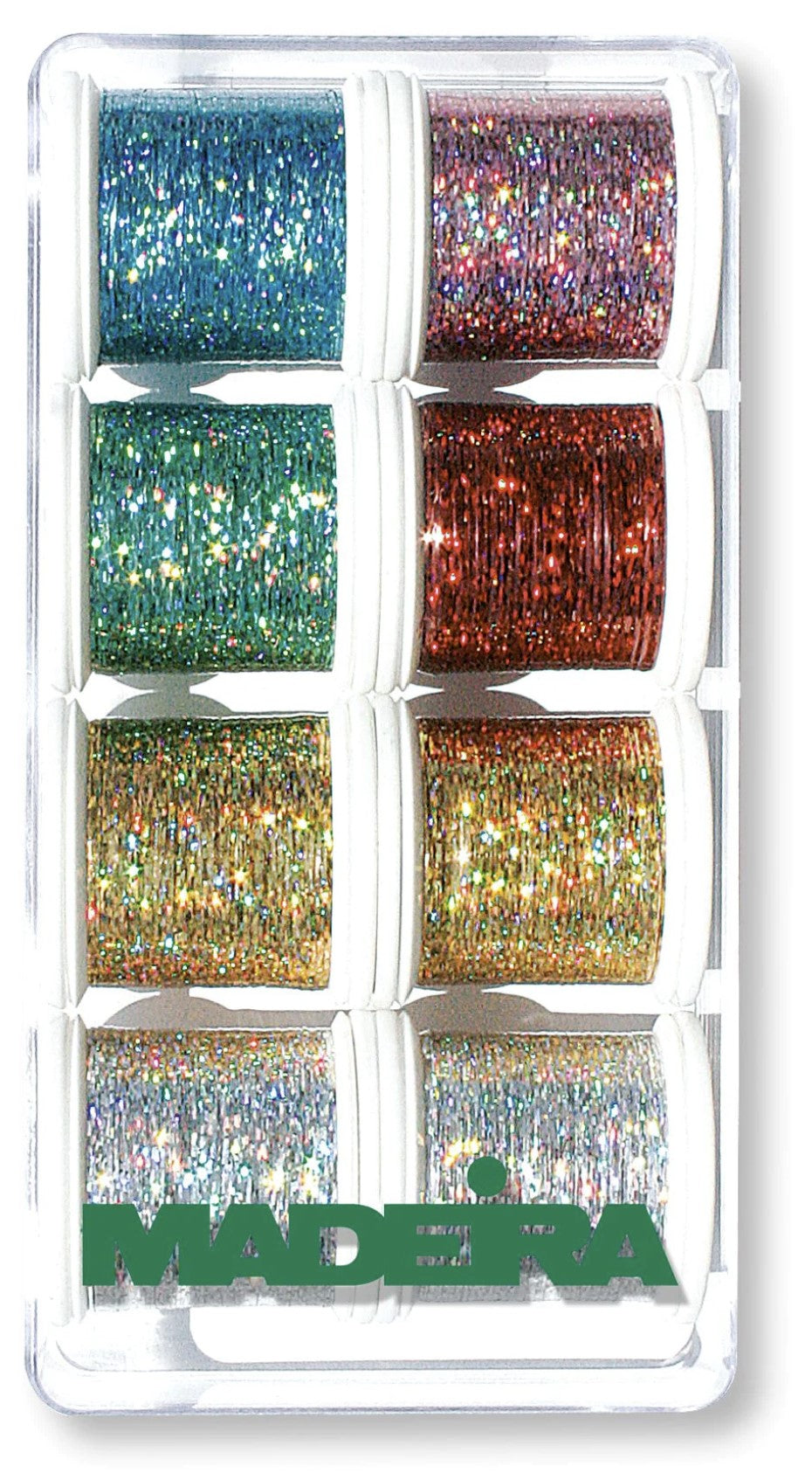 Assortment Metallic Spectra  -- Machine Embroidery Threads -- Gift Box, 8 units (#40 Weight, Ref. MA8013) by MADEIRA®