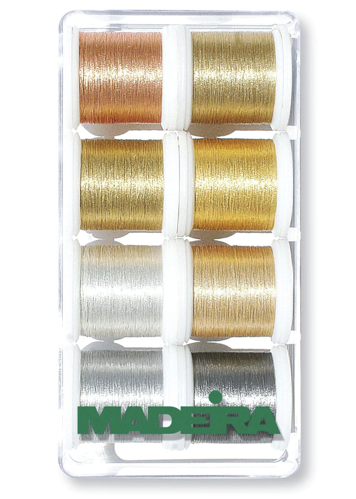 Assortment Metallic Heavy Metal  -- Machine Embroidery Threads -- Gift Box, 8 units (#30 Weight, Ref. MA8014) by MADEIRA®