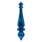 Load image into Gallery viewer, 14&quot; -- Midnight Blue Shiny -- Finial Drop Ornament (Pack of 2) by Vickerman®
