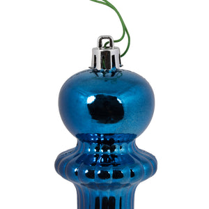 14" -- Midnight Blue Shiny -- Finial Drop Ornament (Pack of 2) by Vickerman®