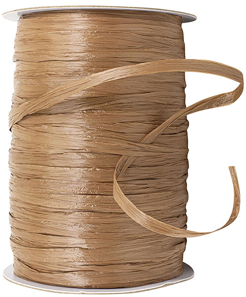 Premium - Matte Finish Raffia Ribbon --- 1/4in x 100 yards --- Milk Ch ...