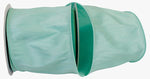 Load image into Gallery viewer, Extra-wide Florist Basics Dupioni Supreme Wired Edge Ribbon in vibrant Mint, 4 inches wide by 10 yards, designed for oversized bows, tree toppers, luxury gift packaging, and event décor.
