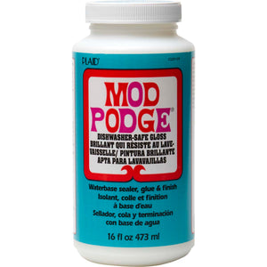 Mod Podge®  Dishwasher Safe -- Gloss / Glitter Coat,  Various Sizes