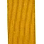 Load image into Gallery viewer, Front view of Corduroy Deluxe Mesh Backed Wired Edge Ribbon in Mustard showing the soft corduroy texture and wired edge construction.
