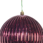 Load image into Gallery viewer, Burgundy - Shiny Mercury Lined Ball Ornament - Various Sizes by Vickerman®
