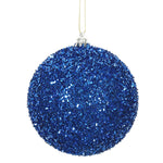 Load image into Gallery viewer, Blue --- Tinsel Ball Ornament -- Various Sizes by Vickerman®
