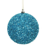 Load image into Gallery viewer, Turquoise --- Tinsel Ball Ornament -- Various Sizes by Vickerman®
