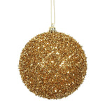 Load image into Gallery viewer, Antique Gold --- Tinsel Ball Ornament -- Various Sizes by Vickerman®
