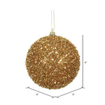 Load image into Gallery viewer, Antique Gold --- Tinsel Ball Ornament -- Various Sizes by Vickerman®
