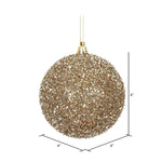 Load image into Gallery viewer, Champagne --- Tinsel Ball Ornament -- Various Sizes by Vickerman®
