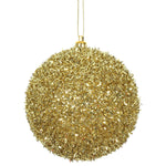 Load image into Gallery viewer, Gold --- Tinsel Ball Ornament -- Various Sizes by Vickerman®
