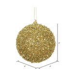 Load image into Gallery viewer, Gold --- Tinsel Ball Ornament -- Various Sizes by Vickerman®
