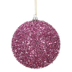 Load image into Gallery viewer, Pink --- Tinsel Ball Ornament -- Various Sizes by Vickerman®
