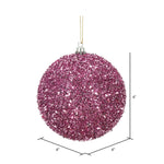 Load image into Gallery viewer, Pink --- Tinsel Ball Ornament -- Various Sizes by Vickerman®
