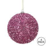 Load image into Gallery viewer, Pink --- Tinsel Ball Ornament -- Various Sizes by Vickerman®
