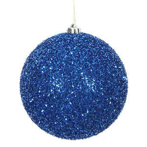 Blue --- Tinsel Ball Ornament -- Various Sizes by Vickerman®