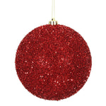 Load image into Gallery viewer, Red --- Tinsel Ball Ornament -- Various Sizes by Vickerman®
