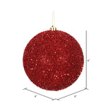 Load image into Gallery viewer, Red --- Tinsel Ball Ornament -- Various Sizes by Vickerman®
