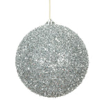 Load image into Gallery viewer, Silver --- Tinsel Ball Ornament -- Various Sizes by Vickerman®
