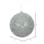 Load image into Gallery viewer, Silver --- Tinsel Ball Ornament -- Various Sizes by Vickerman®
