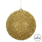 Load image into Gallery viewer, Gold --- Tinsel Ball Ornament -- Various Sizes by Vickerman®
