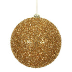 Load image into Gallery viewer, Antique Gold --- Tinsel Ball Ornament -- Various Sizes by Vickerman®
