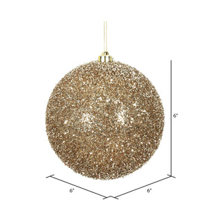 Champagne --- Tinsel Ball Ornament -- Various Sizes by Vickerman®