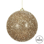 Load image into Gallery viewer, Champagne --- Tinsel Ball Ornament -- Various Sizes by Vickerman®
