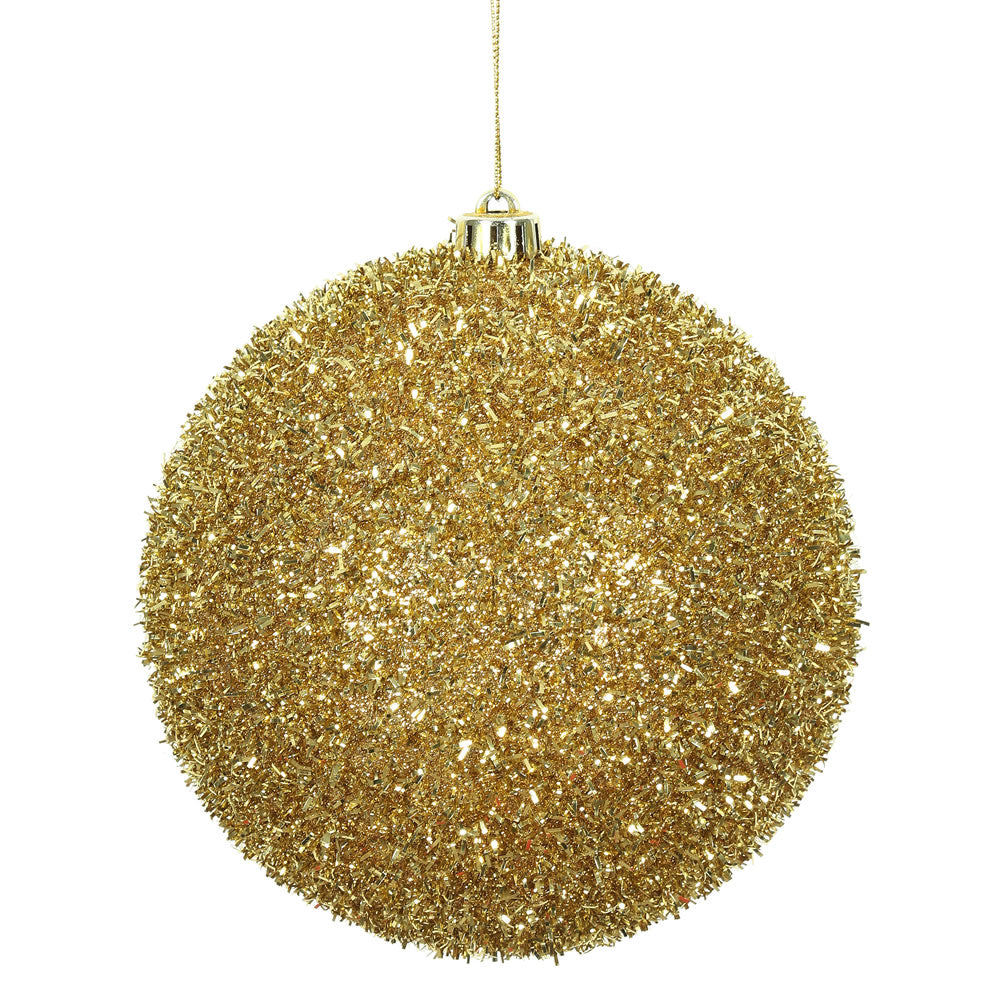 Gold --- Tinsel Ball Ornament -- Various Sizes by Vickerman®