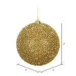 Load image into Gallery viewer, Gold --- Tinsel Ball Ornament -- Various Sizes by Vickerman®
