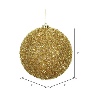 Gold --- Tinsel Ball Ornament -- Various Sizes by Vickerman®