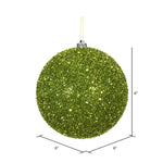 Load image into Gallery viewer, Lime --- Tinsel Ball Ornament -- Various Sizes by Vickerman®
