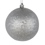 Load image into Gallery viewer, Silver --- 4 in --- Drilled Brushed Finish Ball Ornament -- Vickerman®
