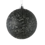 Load image into Gallery viewer, Black --- 4 in --- Drilled Brushed Finish Ball Ornament -- Vickerman®
