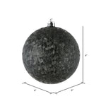 Load image into Gallery viewer, Black --- 4 in --- Drilled Brushed Finish Ball Ornament -- Vickerman®
