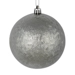 Load image into Gallery viewer, Pewter --- 4 in --- Drilled Brushed Finish Ball Ornament -- Vickerman®
