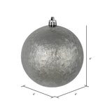 Load image into Gallery viewer, Pewter --- 4 in --- Drilled Brushed Finish Ball Ornament -- Vickerman®
