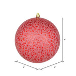 Load image into Gallery viewer, Red --- Drilled Crackle Finish Ball Ornament -- Various Sizes by Vickerman®
